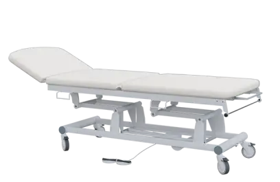 EUROMEDICA - 14 lehátko elektricky stavitelné, 3-segmentové s nožním ovladačem (2 motory), bílé č. 1