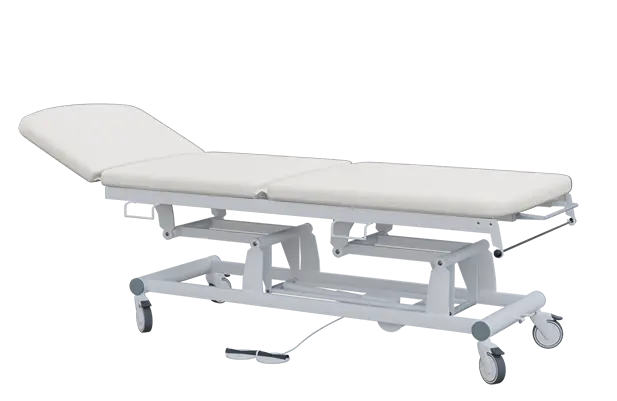 EUROMEDICA - 14 lehátko elektricky stavitelné, 3-segmentové s nožním ovladačem (2 motory), bílé č. 1