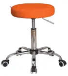 LZ 21 židle lékařská, kříž chrom, ekokůže oranžová