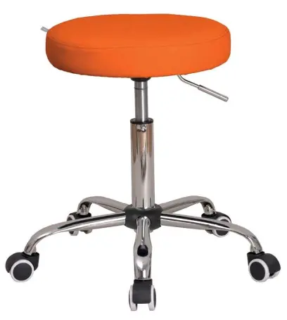 LZ 21 židle lékařská, kříž chrom, ekokůže oranžová