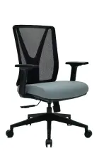 XENA kancelářská židle, kříž černý, šedá