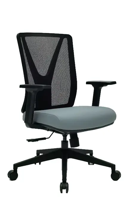 XENA kancelářská židle, kříž černý, šedá