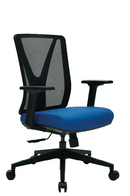 XENA kancelářská židle, kříž černý, modrá
