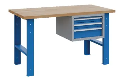 BS - 3 / 150 dílenský pracovní stůl, podvěsná zásuvka, pracovní deska spárovka s. 40 mm