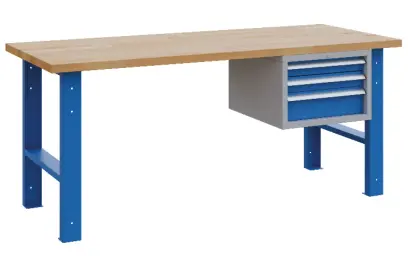 BS - 3 / 200 dílenský pracovní stůl, podvěsná zásuvka, pracovní deska spárovka s. 40 mm