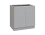 JPS - 8D spodní skříňka, 2-dveřová, 870x800x600, šedá