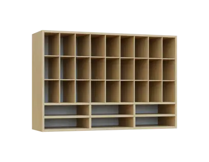 JPH - CUPPUT horní skříňka, policová na hrníčky, záda plexisklo, 800x1200x330, bříza irská