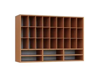 JPH - CUPPUT horní skříňka, policová na hrníčky, záda plexisklo, 800x1200x330, buk royal