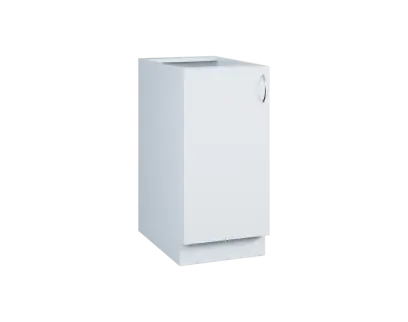 CS - 4D spodní skříňka, 1-dveřová, levá, 870x400x600, bílá