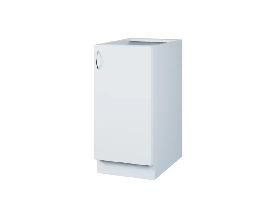 CS - 4D spodní skříňka, 1-dveřová, pravá, 870x400x600, bílá