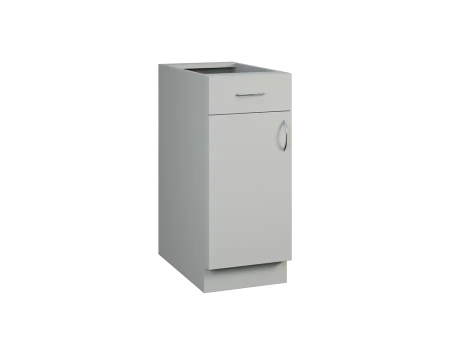 CS - 35DZ spodní skříňka, 1-dveřová, 1-zásuvková, levá, 870x350x600, šedá