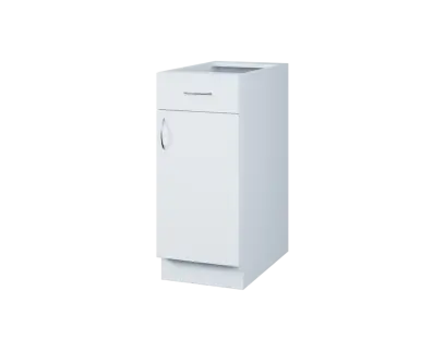 CS - 35DZ spodní skříňka, 1-dveřová, 1-zásuvková, pravá, 870x350x600, bílá