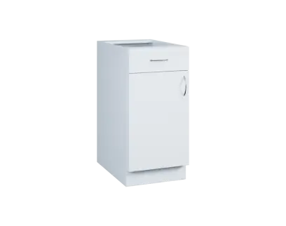 CS - 4DZ spodní skříňka, 1-dveřová, 1-zásuvková, levá, 870x400x600, bílá