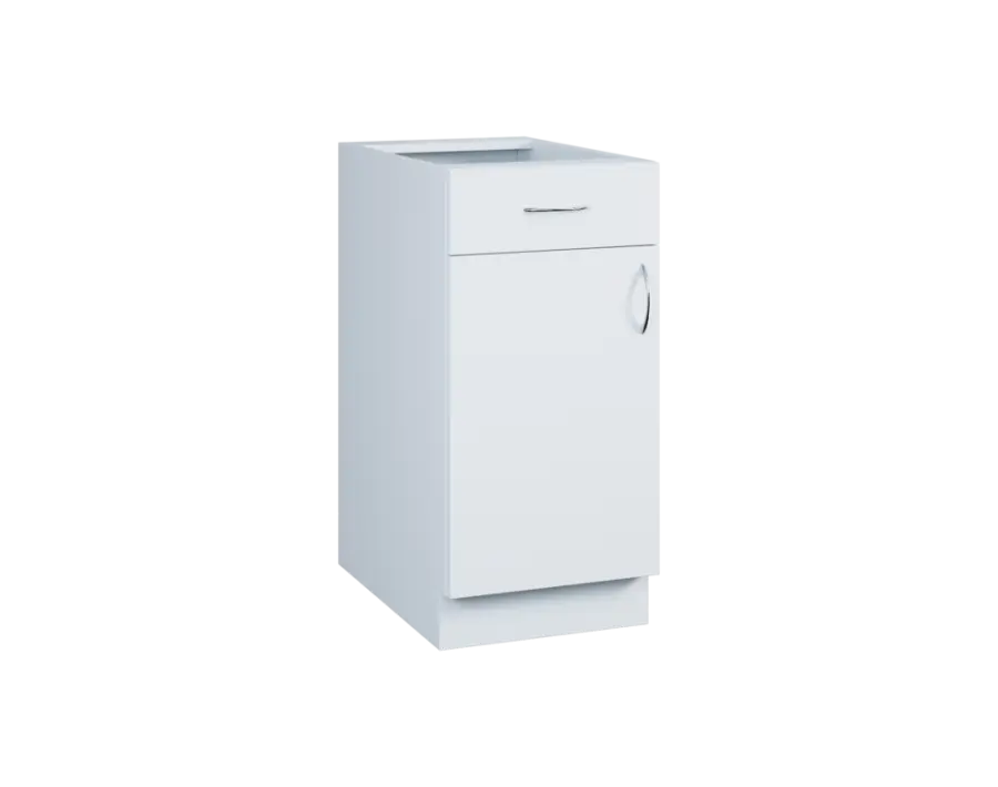 CS - 4DZ spodní skříňka, 1-dveřová, 1-zásuvková, levá, 870x400x600, bílá