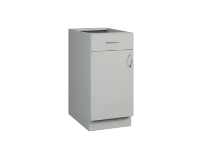 CS - 4DZ spodní skříňka, 1-dveřová, 1-zásuvková, levá, 870x400x600, šedá