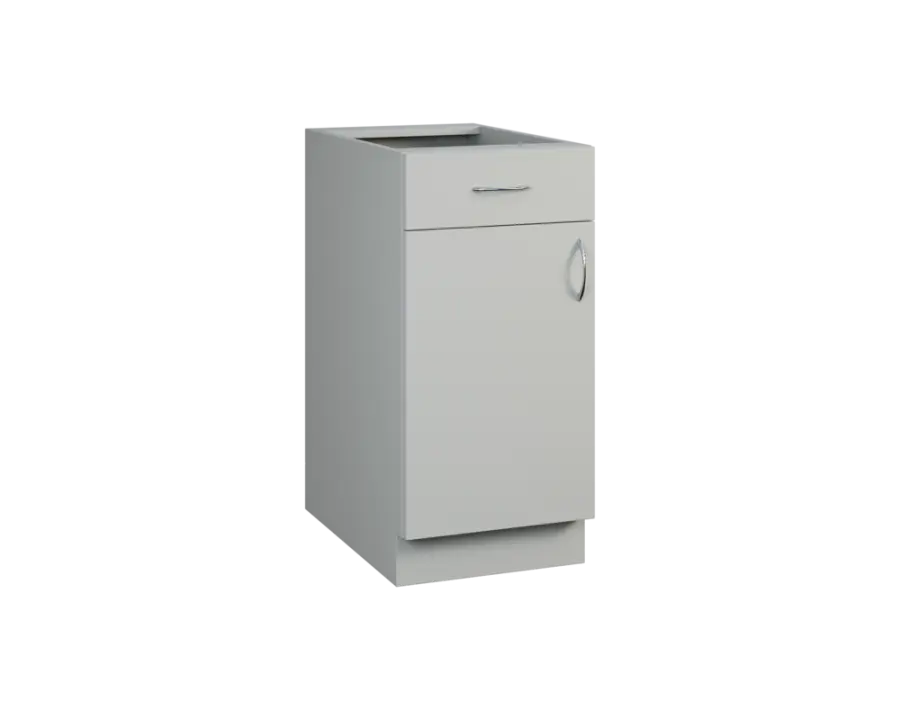 CS - 4DZ spodní skříňka, 1-dveřová, 1-zásuvková, levá, 870x400x600, šedá