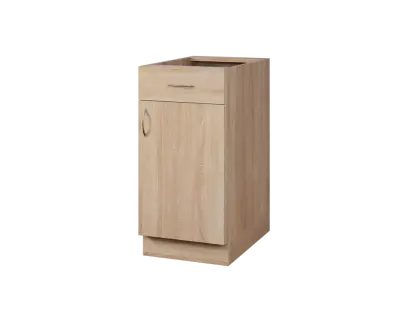 CS - 4DZ spodní skříňka, 1-dveřová, 1-zásuvková, pravá, 870x400x600, dub bardolino