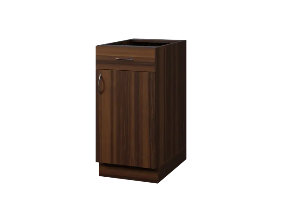 CS - 4DZ spodní skříňka, 1-dveřová, 1-zásuvková, pravá, 870x400x600, ořech královský