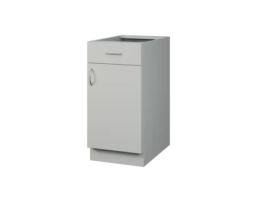 CS - 4DZ spodní skříňka, 1-dveřová, 1-zásuvková, pravá, 870x400x600, šedá