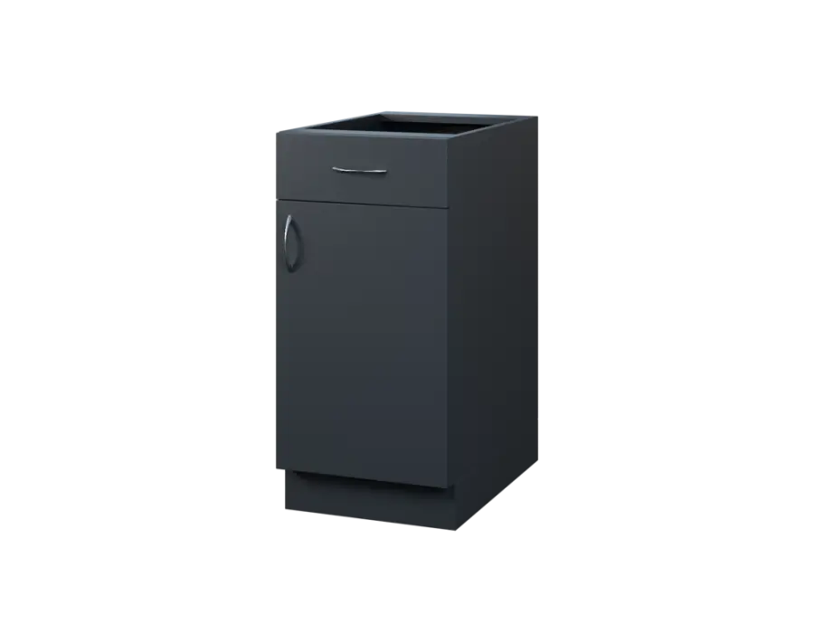 CS - 4DZ spodní skříňka, 1-dveřová, 1-zásuvková, pravá, 870x400x600, antracit