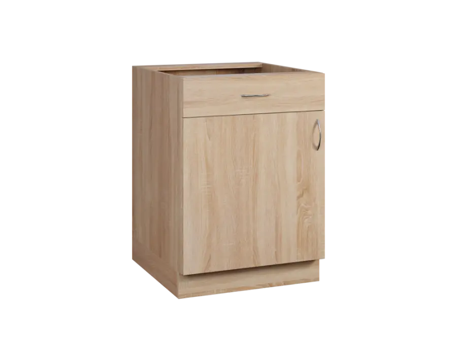 CS - 6DZ spodní skříňka, 1-dveřová, 1-zásuvková, levá, 870x600x600, dub bardolino