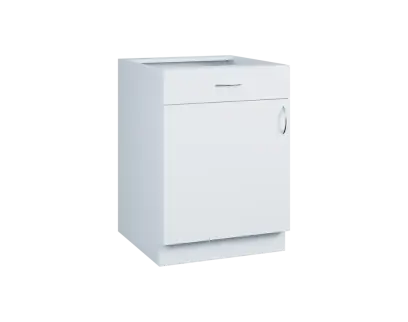 CS - 6DZ spodní skříňka, 1-dveřová, 1-zásuvková, levá, 870x600x600, bílá