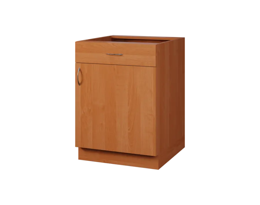 CS - 6DZ spodní skříňka, 1-dveřová, 1-zásuvková, pravá, 870x600x600, olše jantar