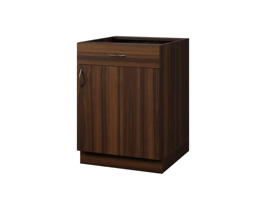 CS - 6DZ spodní skříňka, 1-dveřová, 1-zásuvková, pravá, 870x600x600, ořech královský