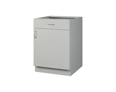 CS - 6DZ spodní skříňka, 1-dveřová, 1-zásuvková, pravá, 870x600x600, šedá