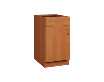 CS - 45DZ spodní skříňka, 1-dveřová, 1-zásuvková, levá, 870x450x600, olše jantar