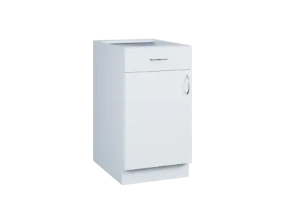 CS - 45DZ spodní skříňka, 1-dveřová, 1-zásuvková, levá, 870x450x600, bílá