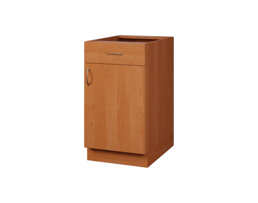 CS - 45DZ spodní skříňka, 1-dveřová, 1-zásuvková, pravá, 870x450x600, olše jantar