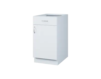 CS - 45DZ spodní skříňka, 1-dveřová, 1-zásuvková, pravá, 870x450x600, bílá