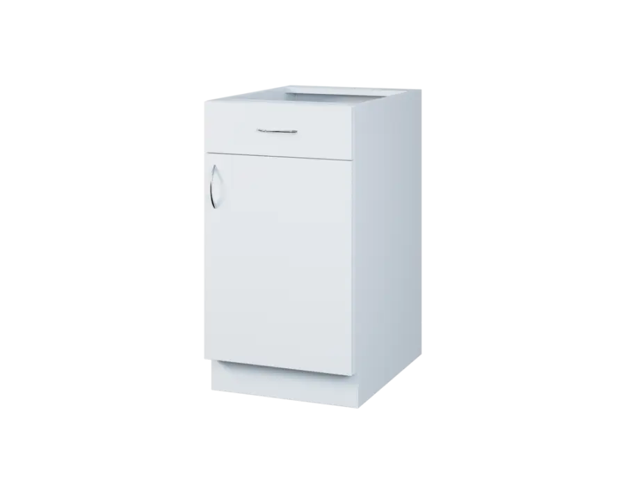 CS - 45DZ spodní skříňka, 1-dveřová, 1-zásuvková, pravá, 870x450x600, bílá