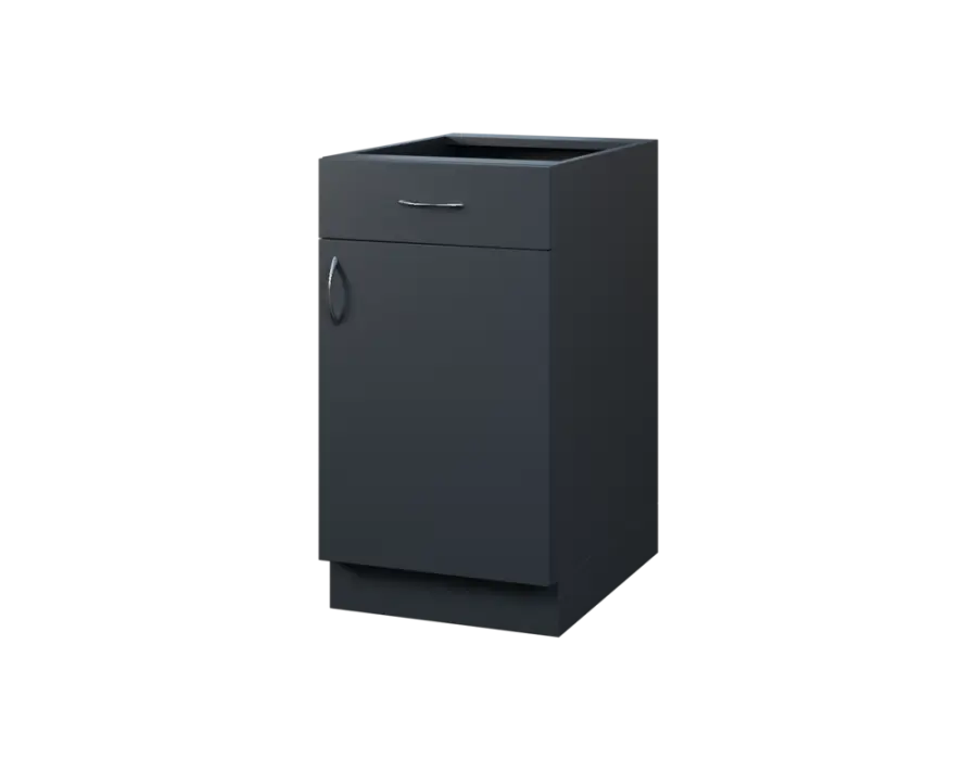 CS - 45DZ spodní skříňka, 1-dveřová, 1-zásuvková, pravá, 870x450x600, antracit