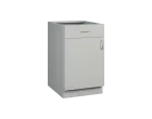 CS - 5DZ spodní skříňka, 1-dveřová, 1-zásuvková, levá, 870x500x600, šedá