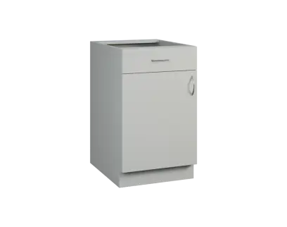 CS - 5DZ spodní skříňka, 1-dveřová, 1-zásuvková, levá, 870x500x600, šedá