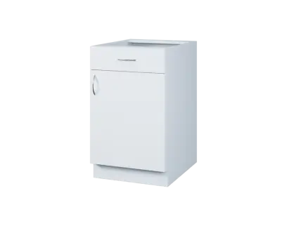 CS - 5DZ spodní skříňka, 1-dveřová, 1-zásuvková, pravá, 870x500x600, bílá