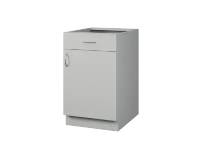 CS - 5DZ spodní skříňka, 1-dveřová, 1-zásuvková, pravá, 870x500x600, šedá