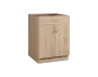 CS - 6D2Z spodní skříňka, 2-dveřová, 1-zásuvková, 870x600x600, dub bardolino