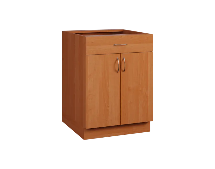 CS - 6D2Z spodní skříňka, 2-dveřová, 1-zásuvková, 870x600x600, olše jantar