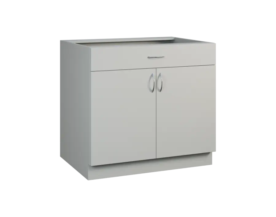 CS - 9DZ spodní skříňka, 2-dveřová, 1-zásuvková, 870x900x600, šedá