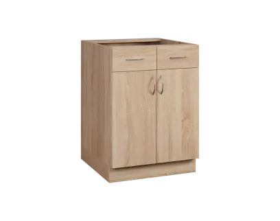 CS - 6DZ2 spodní skříňka, 2-dveřová, 2-zásuvková, 870x600x600, dub bardolino