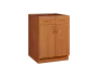 CS - 6DZ2 spodní skříňka, 2-dveřová, 2-zásuvková, 870x600x600, olše jantar