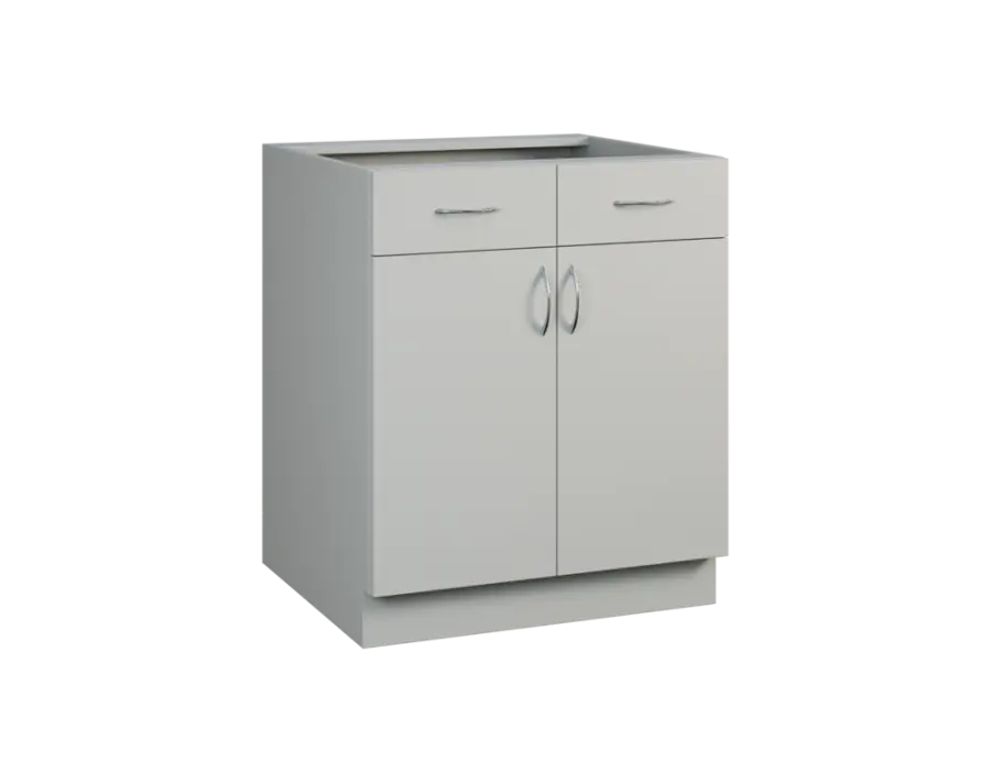 CS - 7DZ2 spodní skříňka, 2-dveřová, 2-zásuvková, 870x700x600, šedá