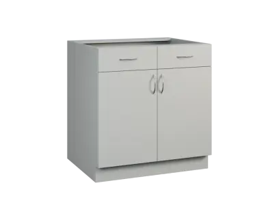 CS - 8DZ2 spodní skříňka, 2-dveřová, 2-zásuvková, 870x800x600, šedá