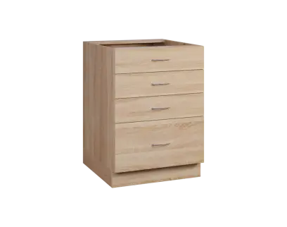 CS - 6Z41 spodní skříňka, 4-zásuvková, 870x600x600, dub bardolino