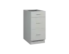 CS - 4Z33 spodní skříňka, 3-zásuvková, 870x400x600, šedá