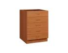 CS - 6Z52 spodní skříňka, 5-zásuvková, 870x600x600, olše jantar