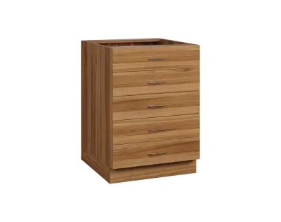 CS - 6Z52 spodní skříňka, 5-zásuvková, 870x600x600, ořech světlý